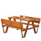 Gardenised Kids Picnic Table, Stained, Chinese Fir Wood, 19.7 in H Overall QI004615 - alternate 7